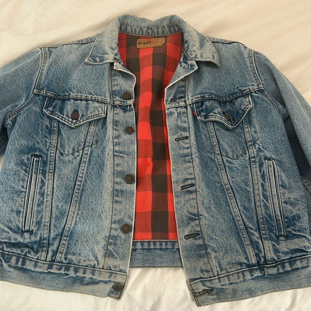 Vintage Levi’s lined jean jacket 
50 years old
